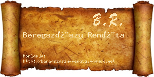 Beregszászy Renáta névjegykártya
